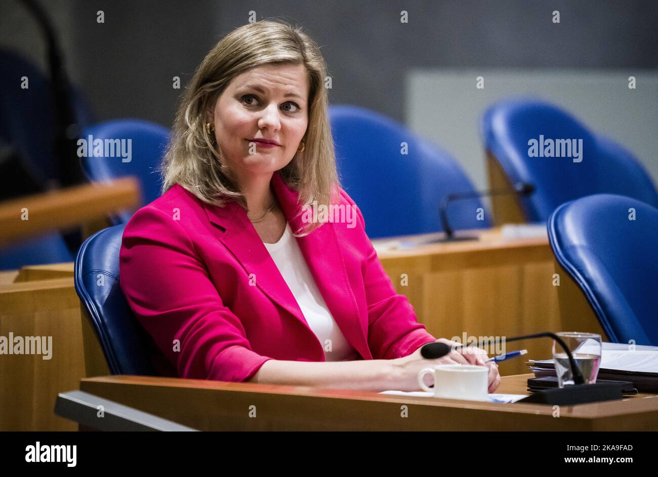 2022-11-01 19:03:49 LA HAYE - liesje Schreinemacher, ministre du Commerce extérieur et de la coopération au développement, lors d'un débat sur le budget du Commerce extérieur et de la coopération au développement. ANP BART MAAT pays-bas hors - belgique hors Banque D'Images