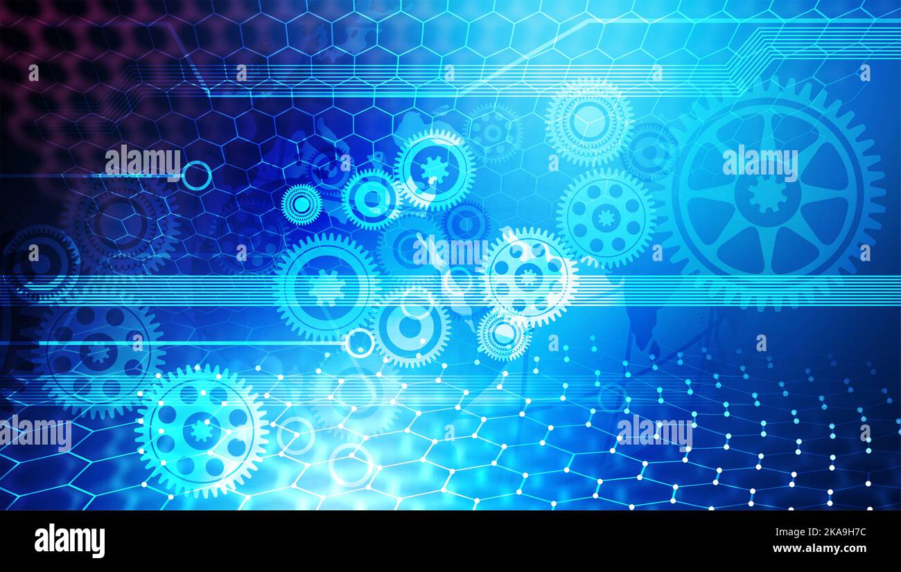 Le concept de codage, circuit Industrial business background. Banner background. Vector illustration. Vector illustration. Nombreuses utilisations pour la publicité. Banque D'Images