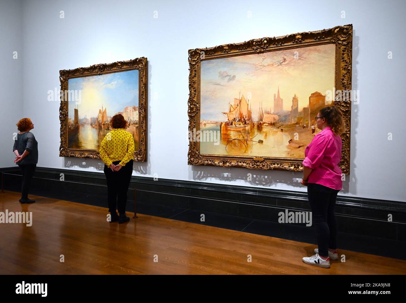 Tableau Mural William Turner "Le Port De Dieppe" - Reproduction Sur Toile - Prêt à Accrocher