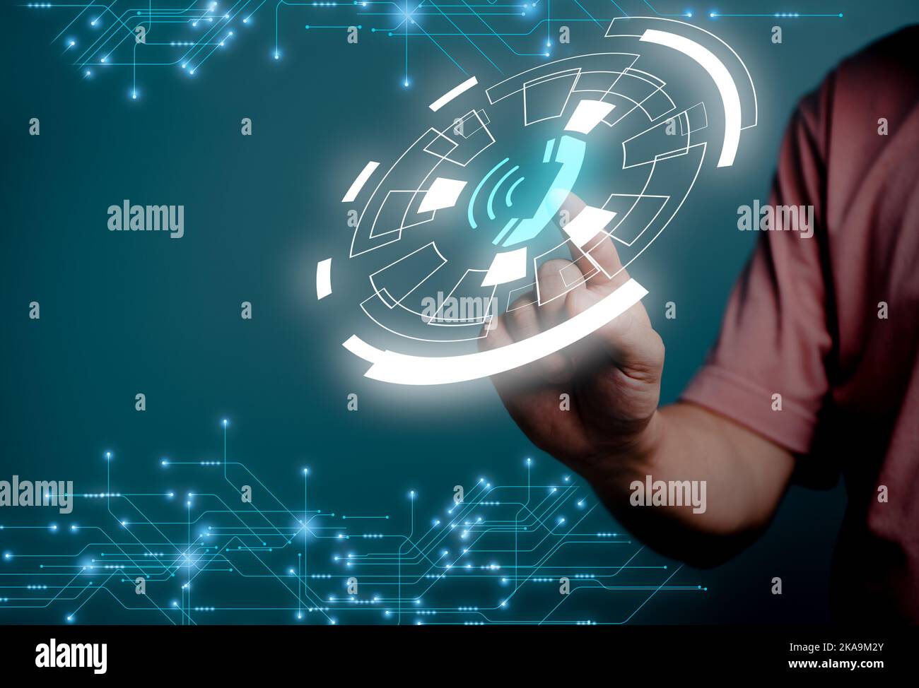 Appelez dès maintenant l'assistance clientèle de communication d'affaires, hotline centre de service de technologie, contactez-nous concept. Banque D'Images