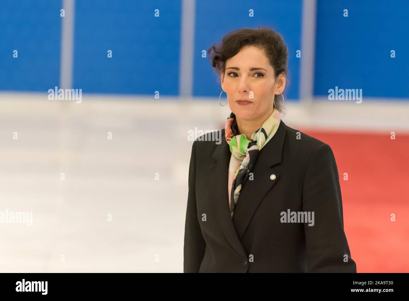 Prague, République tchèque. 31st octobre 2022. Ministre des Affaires étrangères de Belgique Hadja Lahbib vu avant la réunion informelle des ministres européens du Commerce à Prague. Les principaux thèmes de la réunion sont l'importance géostratégique du commerce dans le contexte de l'agression russe en Ukraine, les relations commerciales entre l'UE et les États-Unis et le commerce numérique. (Photo de Tomas Tkachik/SOPA Images/Sipa USA) crédit: SIPA USA/Alay Live News Banque D'Images