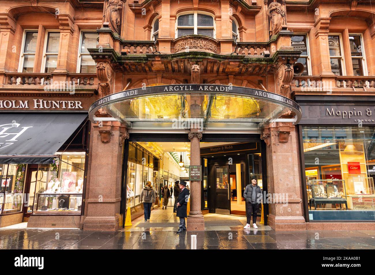 Argyll Arcade, Glasgow's Jewellery Center, Buchanan Street, Glasgow, Écosse, Glasgow, Royaume-Uni. Banque D'Images