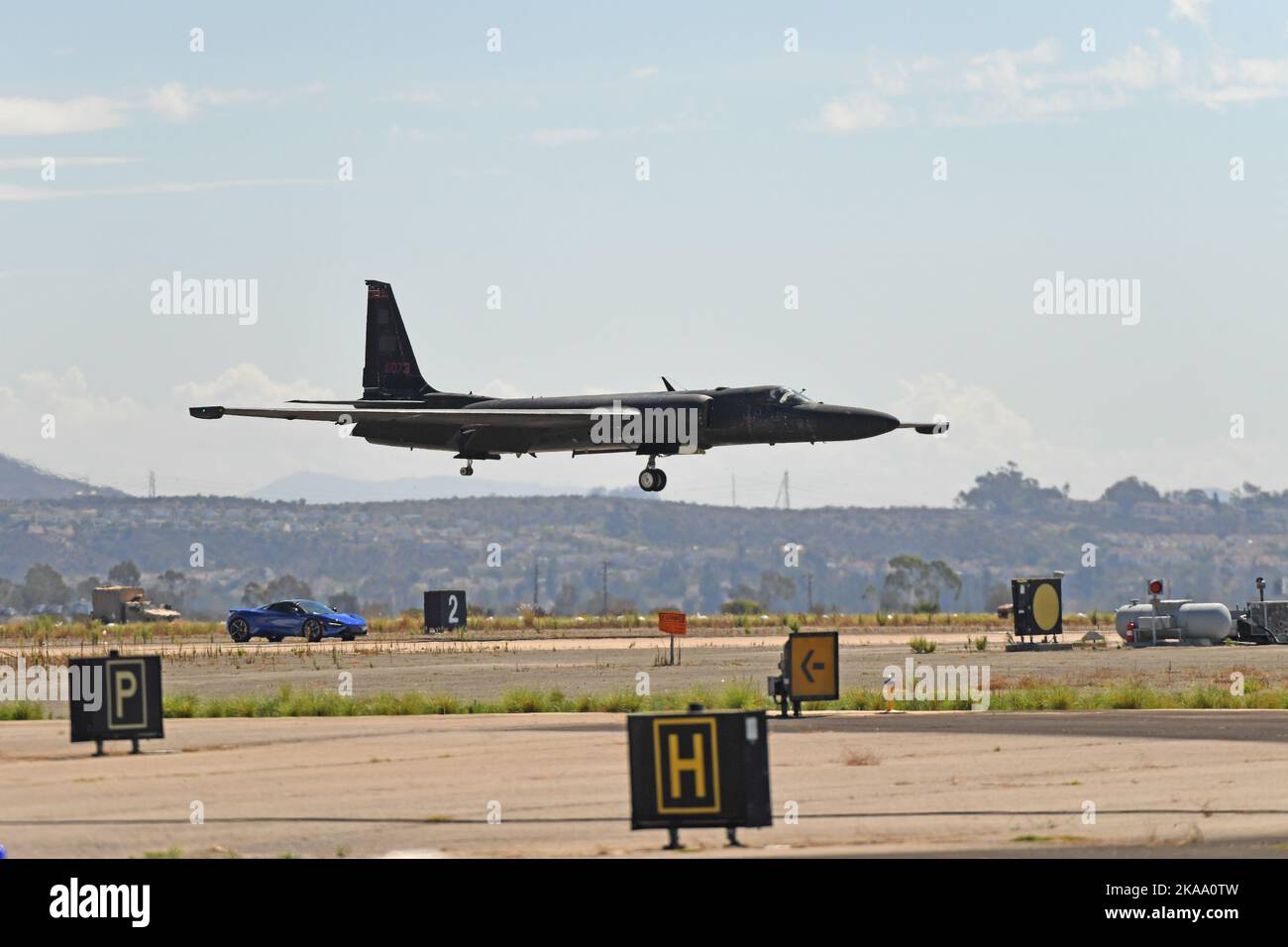 Lockheed U-2 « Dragon Lady » atterrissage Banque D'Images