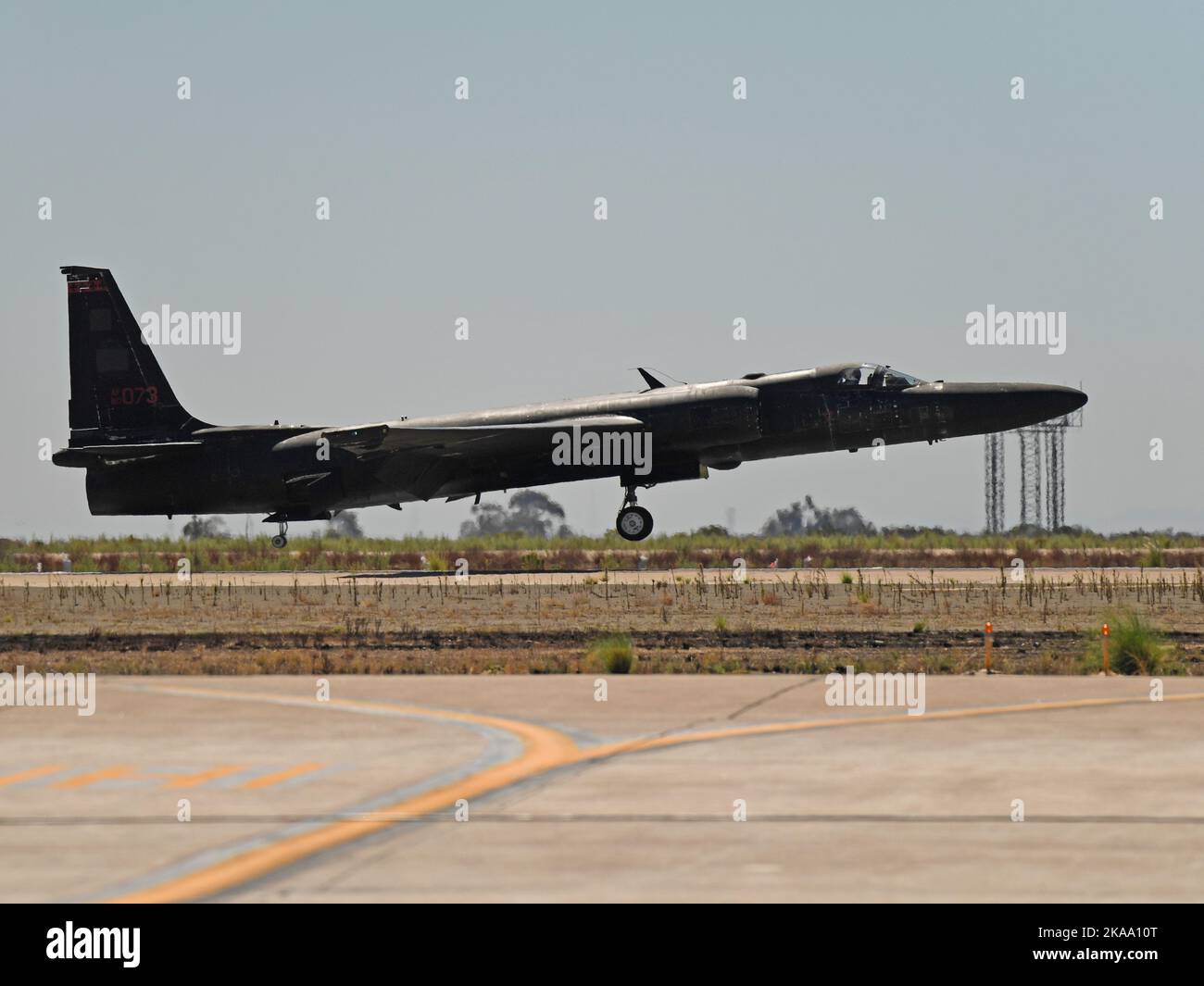 Lockheed U-2 « Dragon Lady » atterrissage Banque D'Images