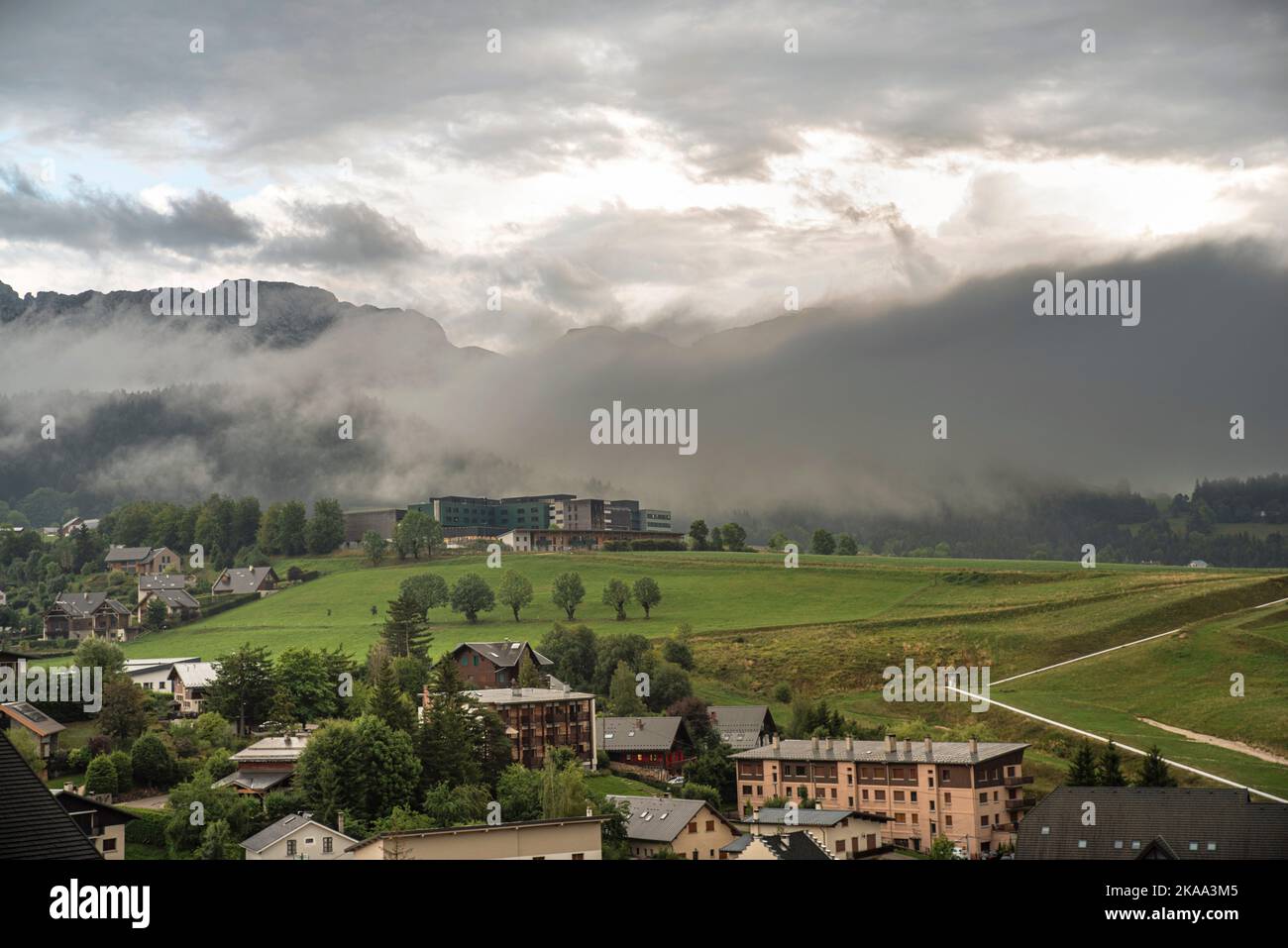 Panorama du village de Villard de Lans dans le Alpes en France Banque D'Images