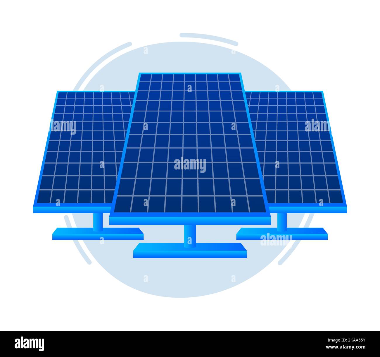 Centrale électrique solaire à panneaux photovoltaïques. Vecteur isométrique. Vecteur géométrique. Concept de technologie Illustration de Vecteur