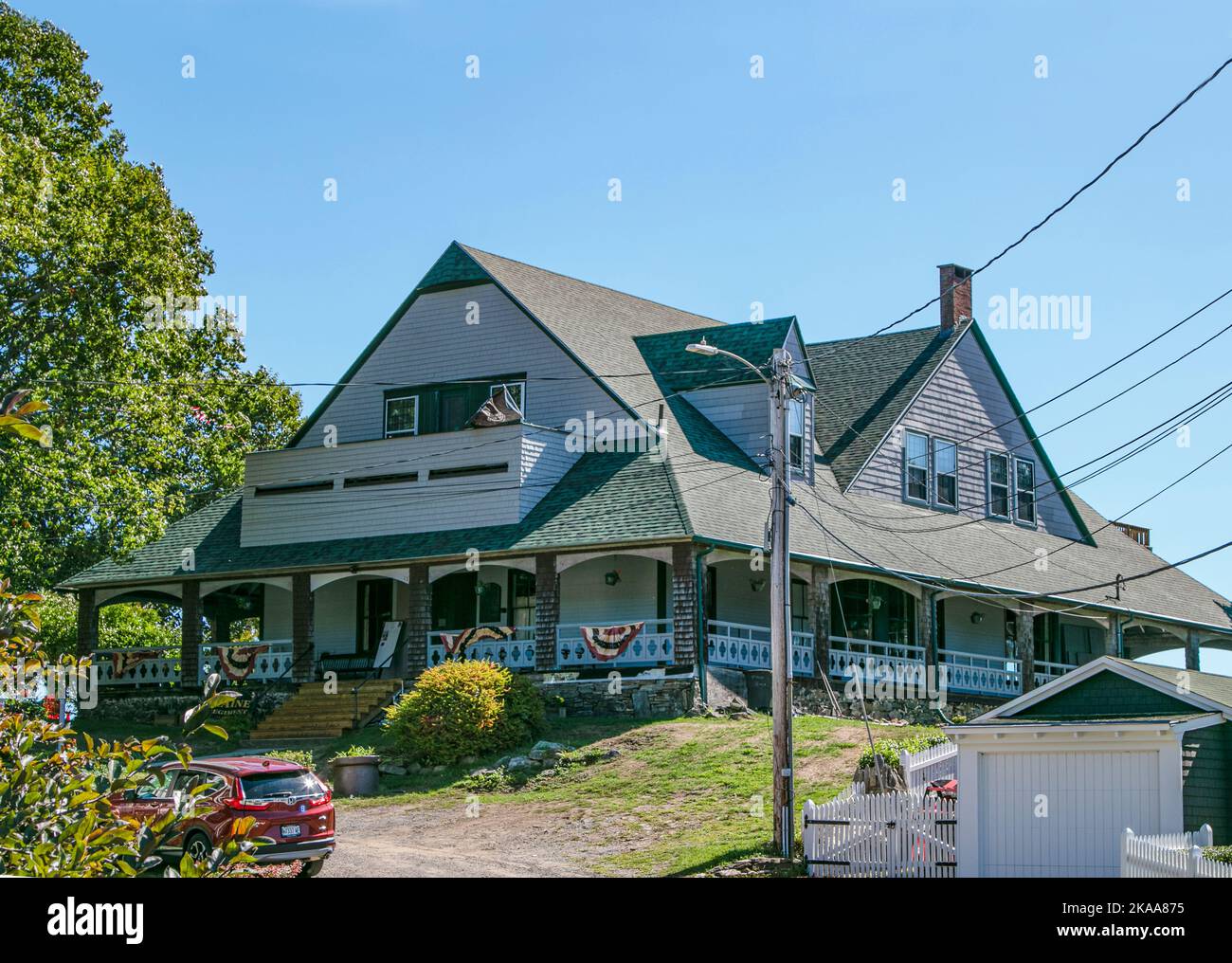 États-Unis, Maine, Portland, Peaks Island, 8th Maine Regiment Lodge and Museum, Banque D'Images