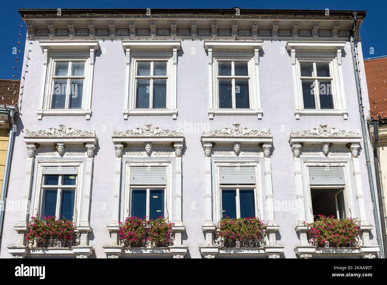 Erste banka, place du roi Tomislav, Trg kralja Tomislava, Samobor, Croatie Banque D'Images