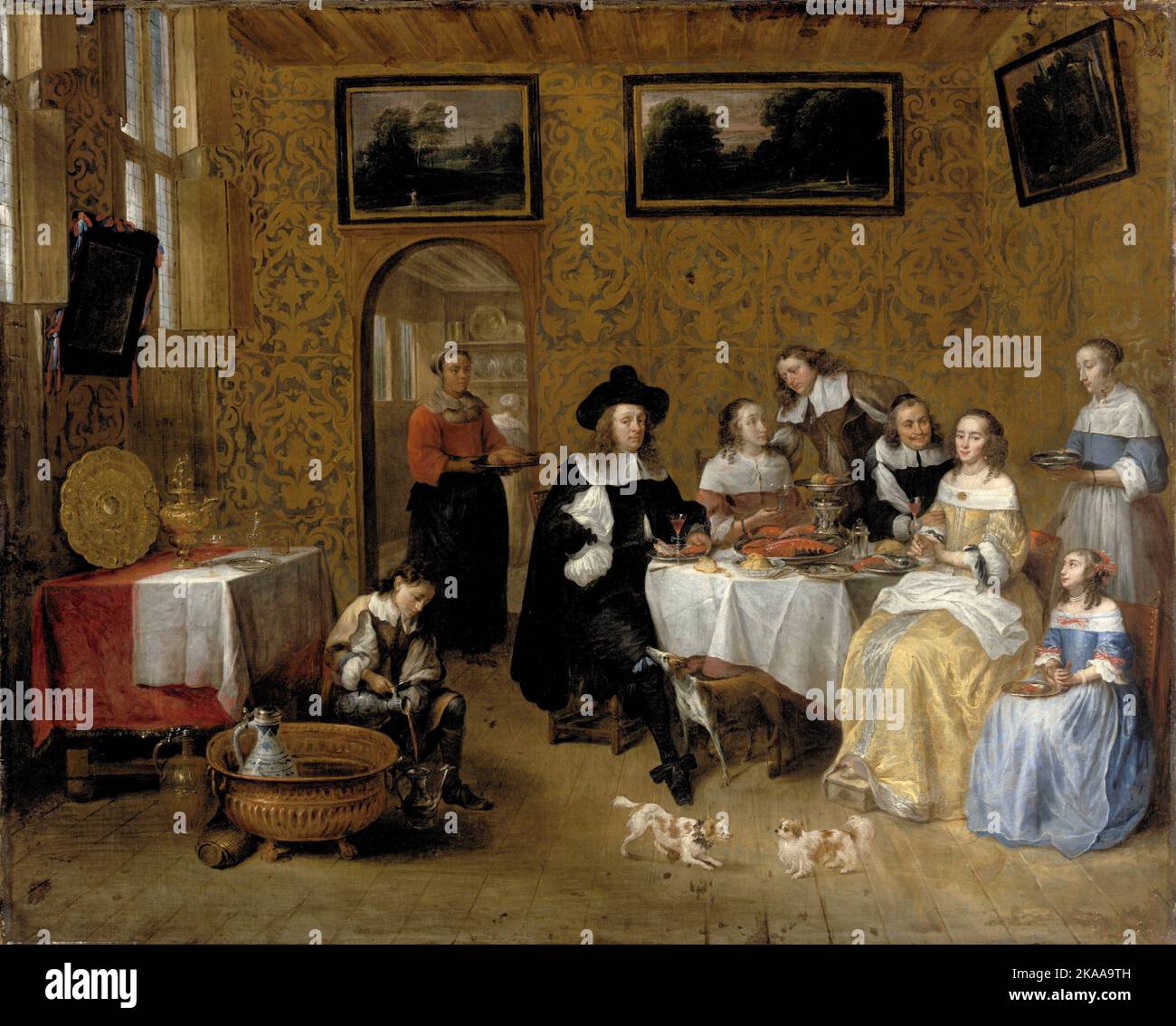 Portrait de famille, peinture par Gillis van Tilborgh Banque D'Images