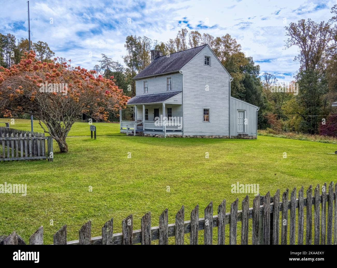 Maison Henry Patterson construite en 1850s dans le parc national de Carnifex Ferry Battlefield, en Virginie-Occidentale aux États-Unis Banque D'Images