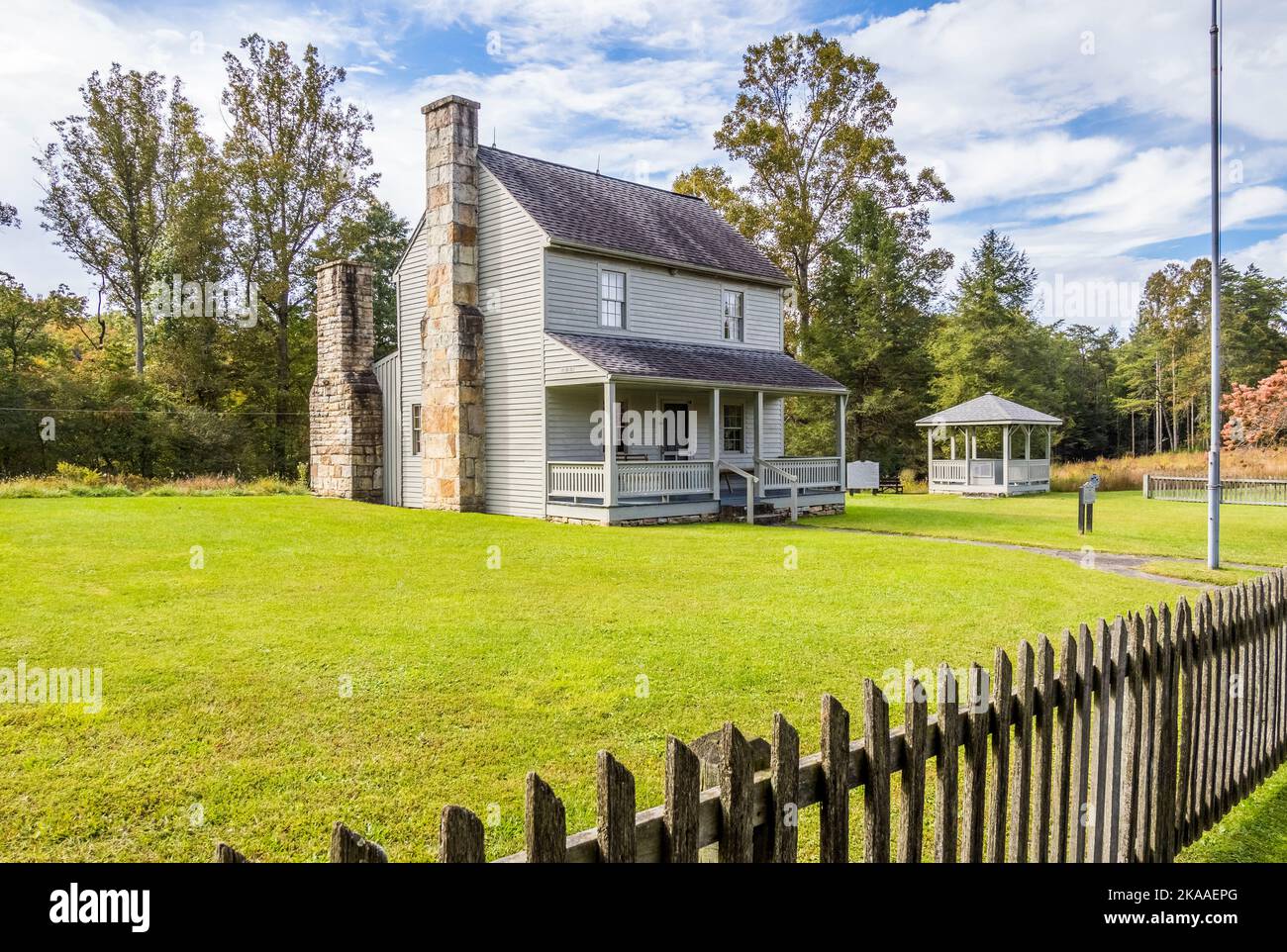 Maison Henry Patterson construite en 1850s dans le parc national de Carnifex Ferry Battlefield, en Virginie-Occidentale aux États-Unis Banque D'Images
