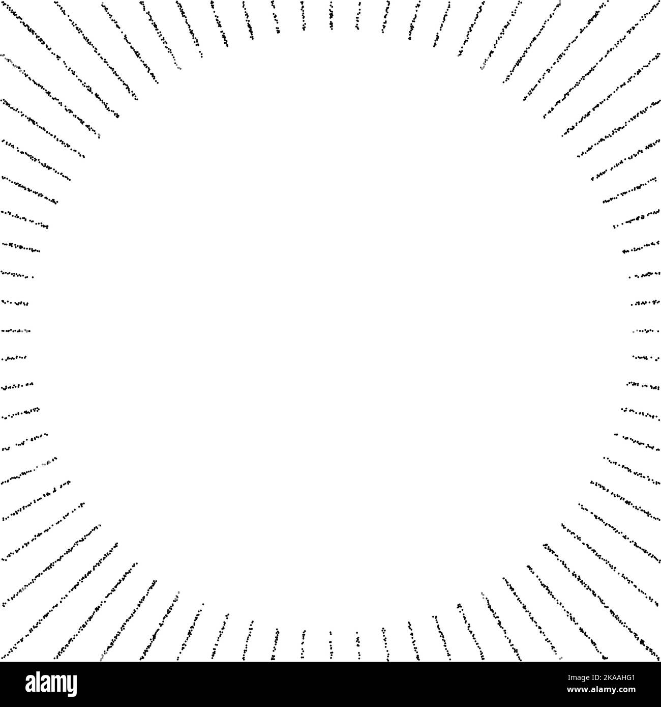 Cadre texturé granuleux. Séparateur et séparateur de rayons de soleil à points crépés noirs. Cadre de journées de travail à point de bruit. Arrière-plan stochastique Illustration de Vecteur