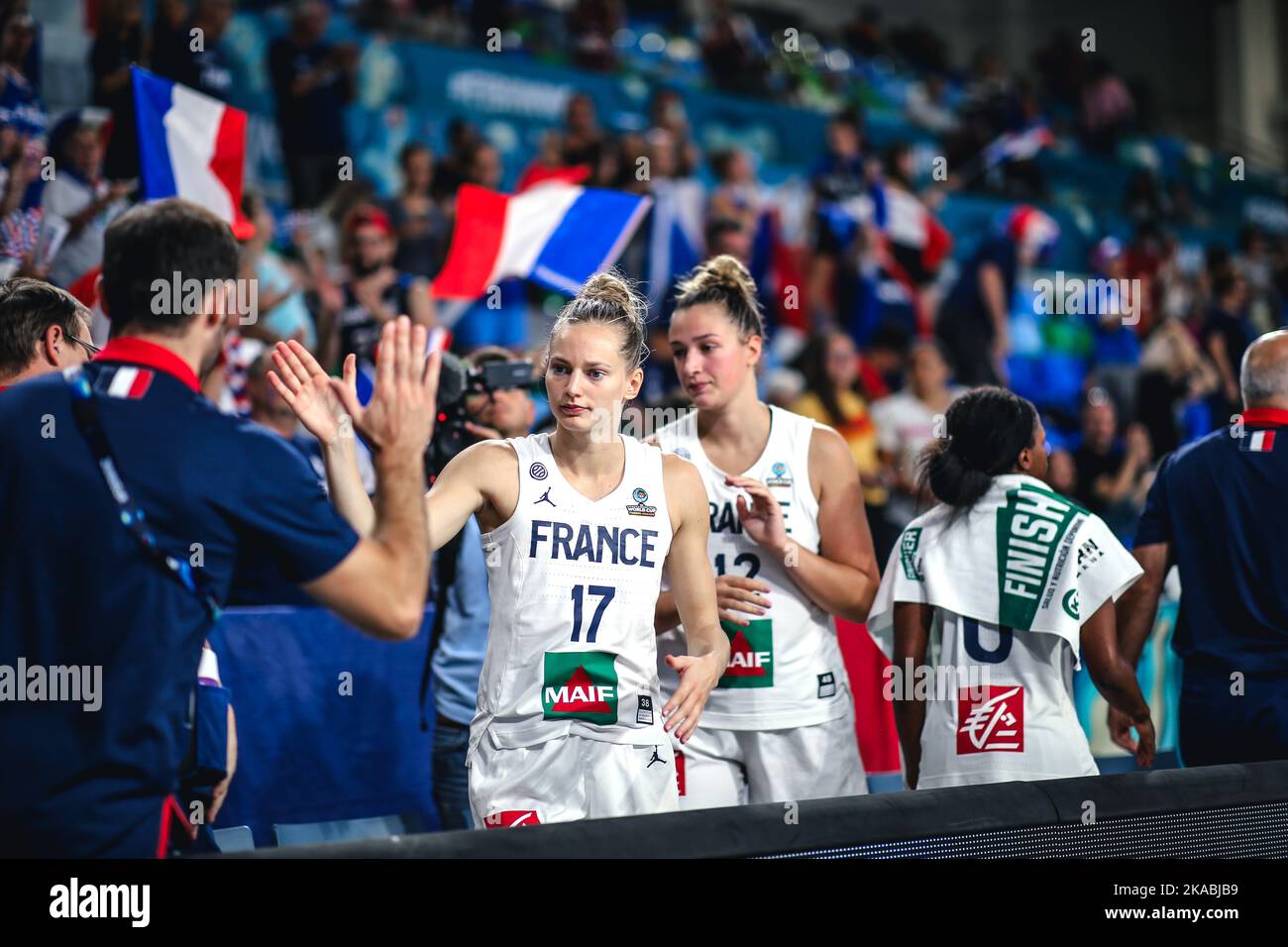 Espagne, Ténérife, 22 septembre 2018: Marines Johannes, joueuse française de basket-ball pendant la coupe du monde de basket-ball féminin de la FIBA Banque D'Images