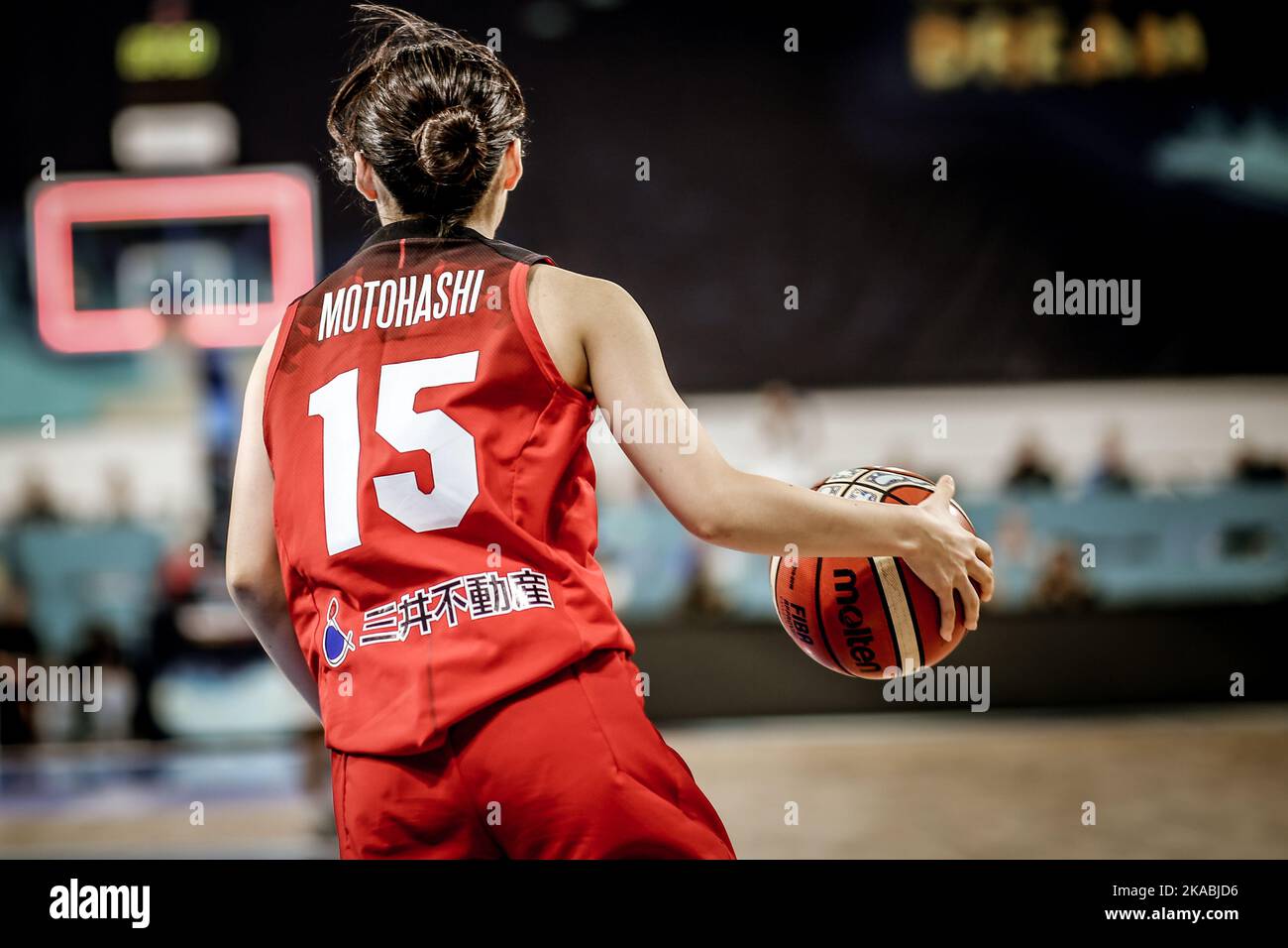 Espagne, Ténérife, 23 septembre 2018: Nako Motohashi, joueuse de basket-ball féminine, en action pendant la coupe du monde de basket-ball féminin de la FIBA Banque D'Images