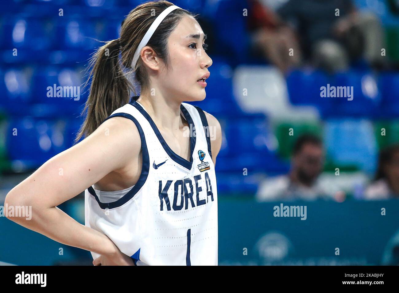 Espagne, Ténérife, 25 septembre 2018: Le joueur de basket-ball coréen Hana Park lors de la coupe du monde de basket-ball féminin de la FIBA Banque D'Images