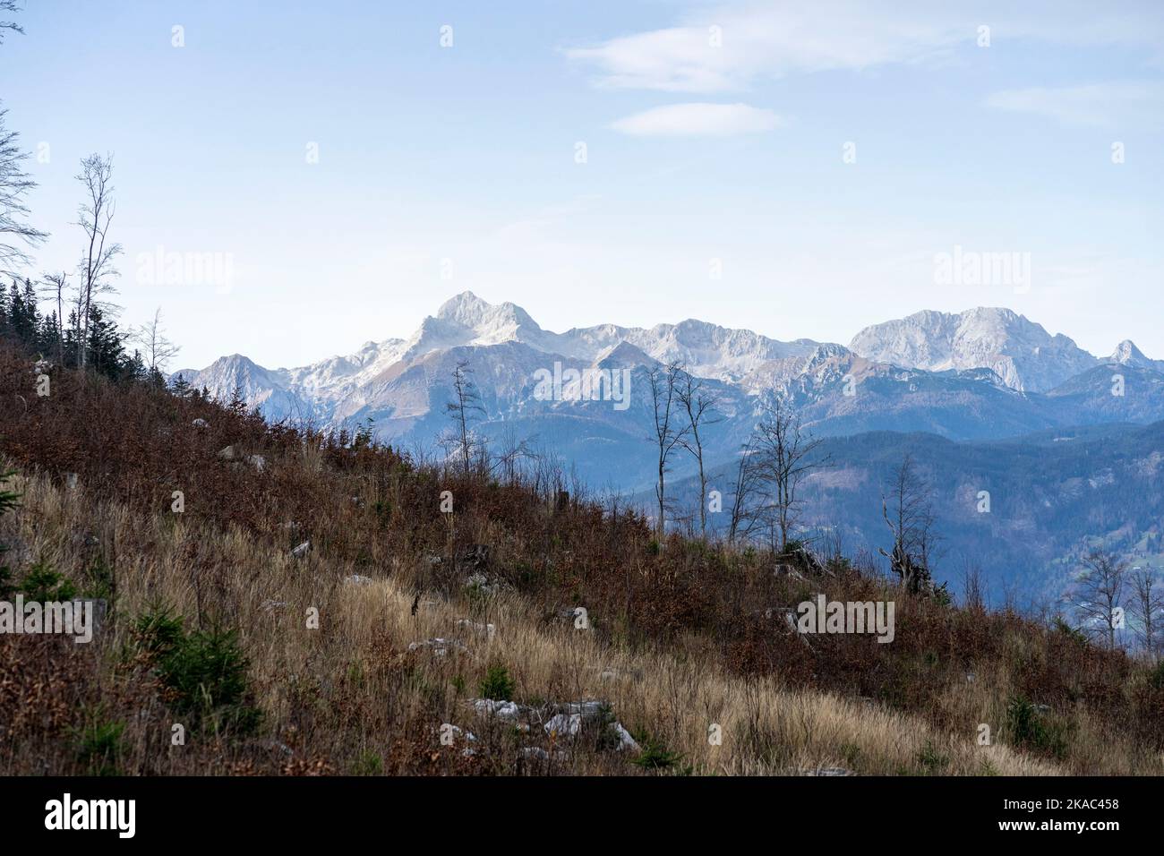 Triglav, la plus haute montagne slovène Banque D'Images