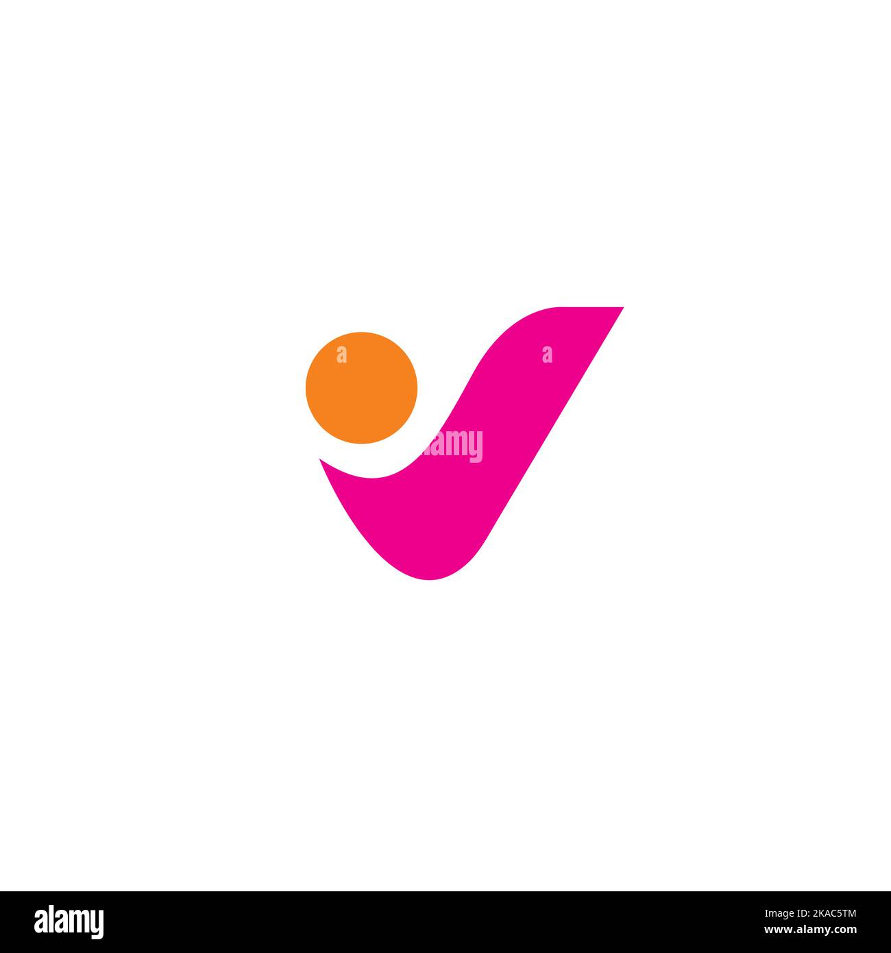 V logo humain conception simple et propre Illustration de Vecteur