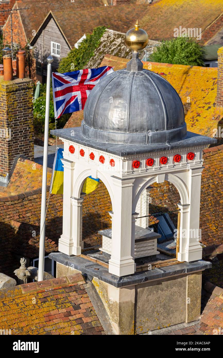 Coupole sur le toit, Mairie, Rye, East Sussex, Angleterre, Grande-Bretagne Banque D'Images