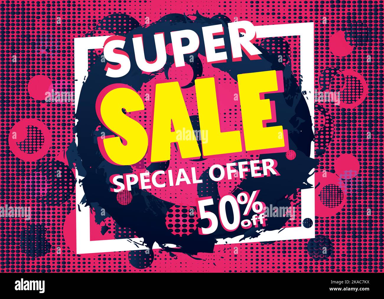 Super vente et l'offre spéciale. 50 off. Vector illustration.couleur de thème. Illustration de Vecteur