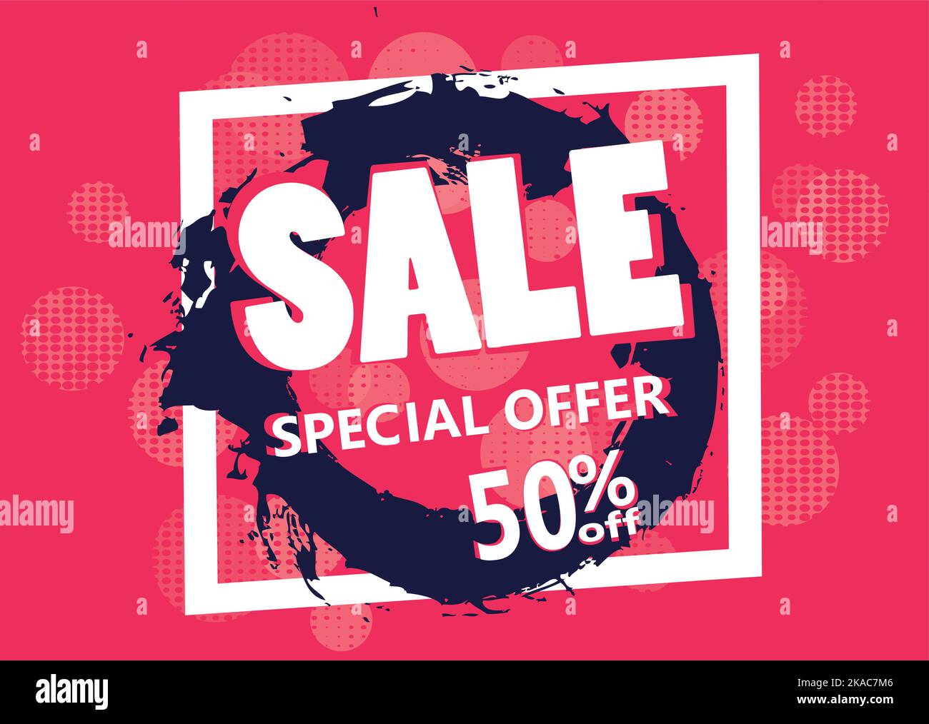 Super vente et l'offre spéciale. 50 off. Vector illustration.couleur de thème. Illustration de Vecteur