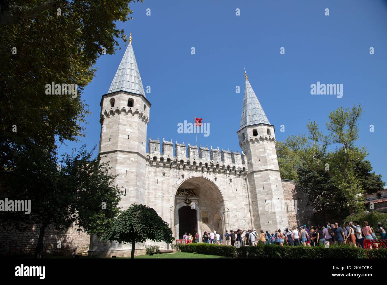 Istanbul, Turquie - 08-28-2022:porte d'entrée du palais de Topkapi, musée de l'Empire ottoman.Istanbul, Turquie Banque D'Images
