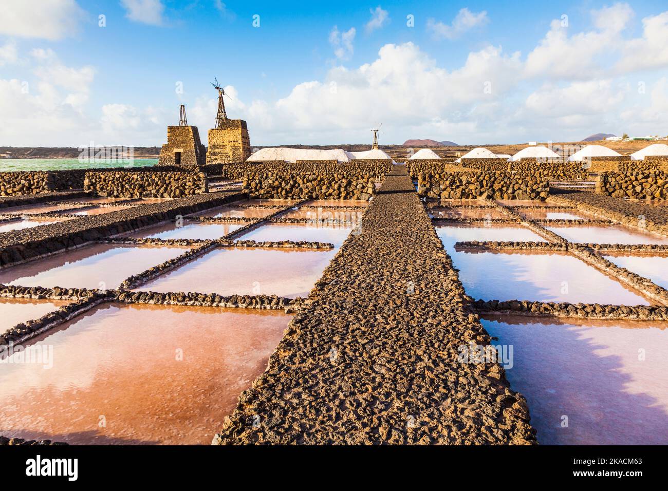 La raffinerie de sel, Saline de Janubio, Lanzarote, Espagne Banque D'Images