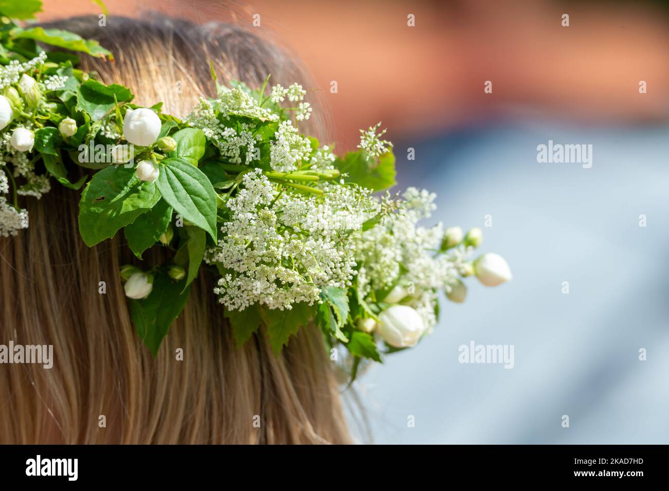 Set 2 Pièces Couronne Fleur + Fleur De Poignet - Serre-tête Mariée, Fête, Bohème - 6