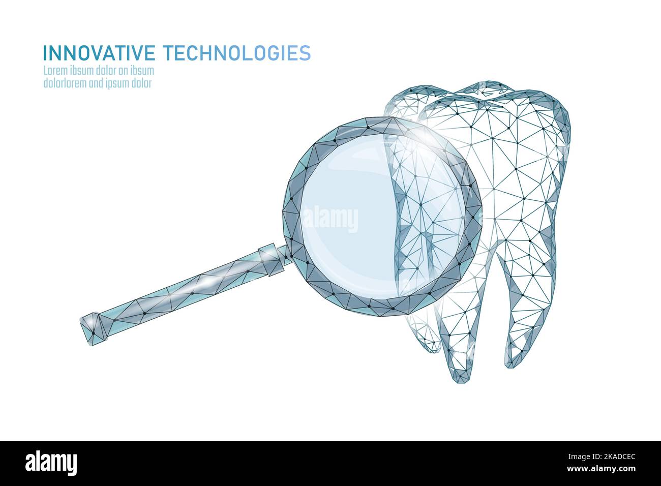 Une dent humaine saine médicale 3d. Modèle médecine poly faible. Médecin en ligne concept. Consultation médicale à l'app. Santé Web dentiste moderne stomatologist Illustration de Vecteur