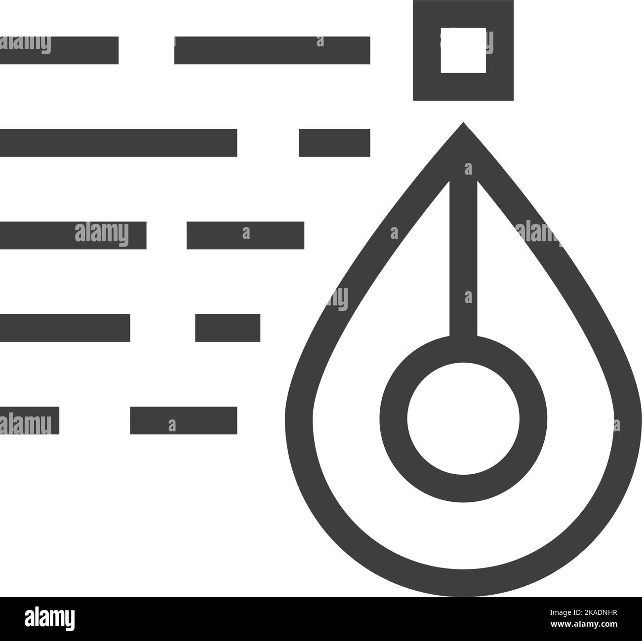 Icône Copyright. Symbole d'écriture de document au stylo à encre Illustration de Vecteur