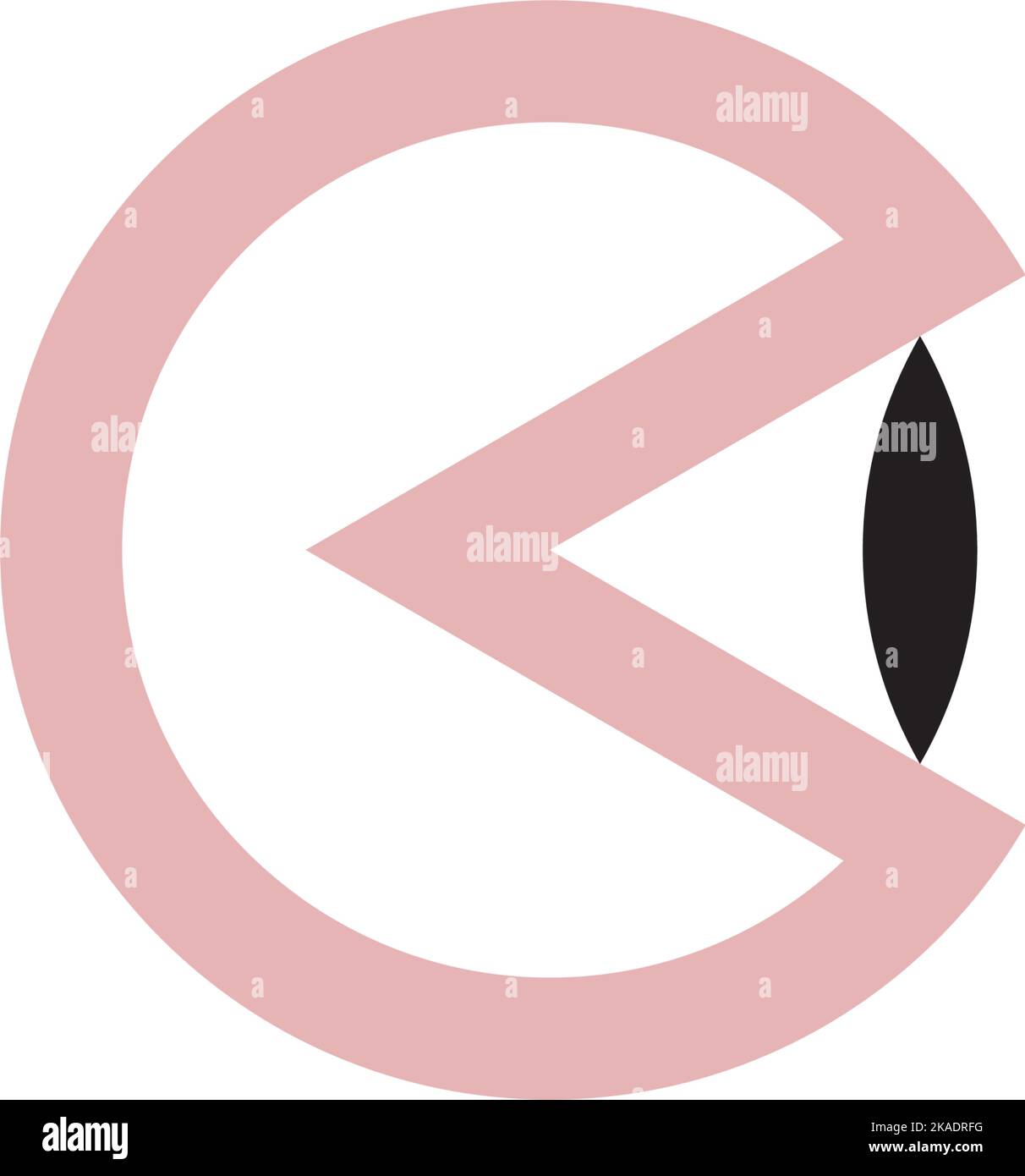 lettre à l'œil o logo optique icône de conception vectorielle Illustration de Vecteur