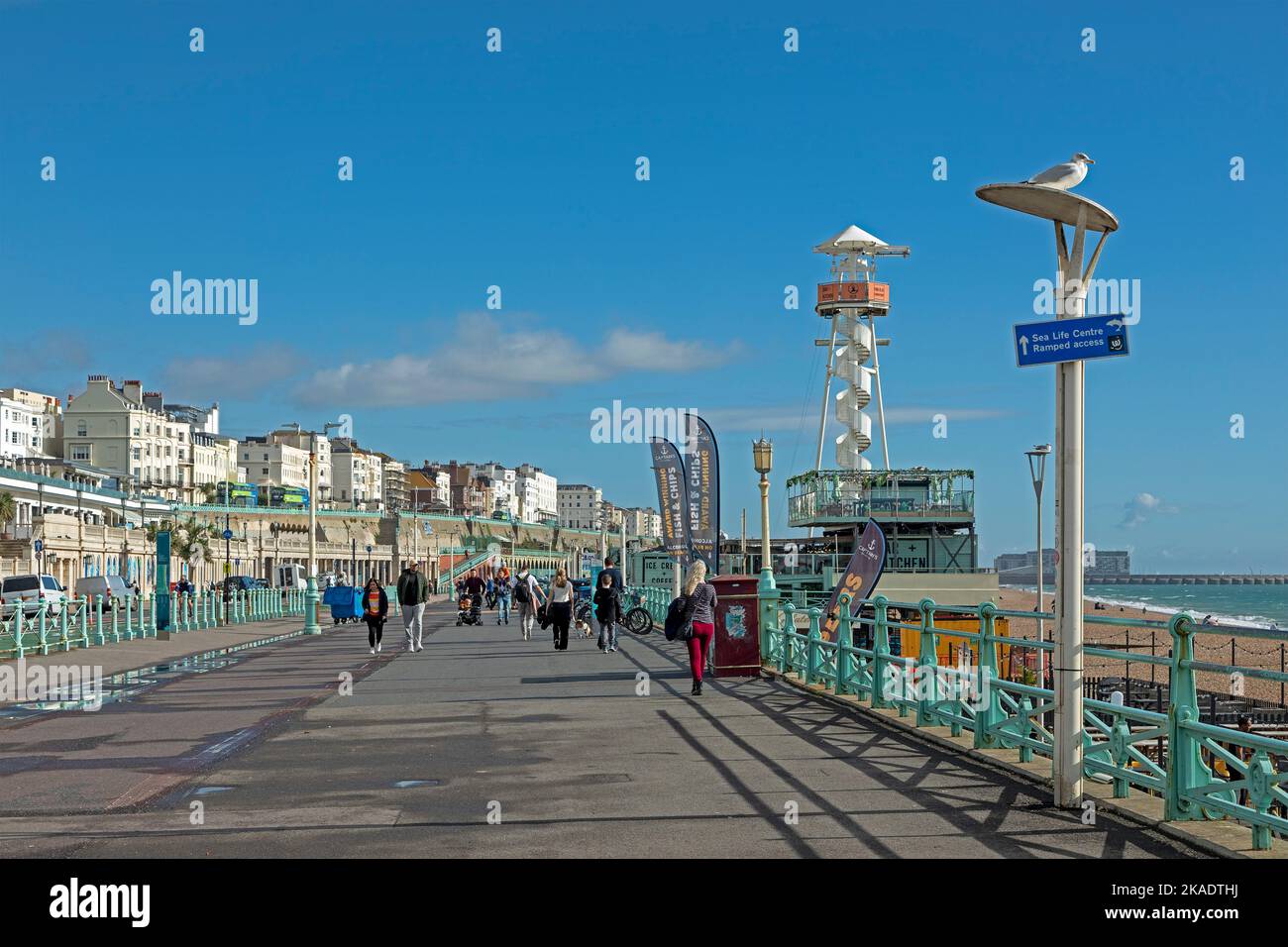 Seafront, Brighton, East Sussex, Angleterre, Grande-Bretagne Banque D'Images