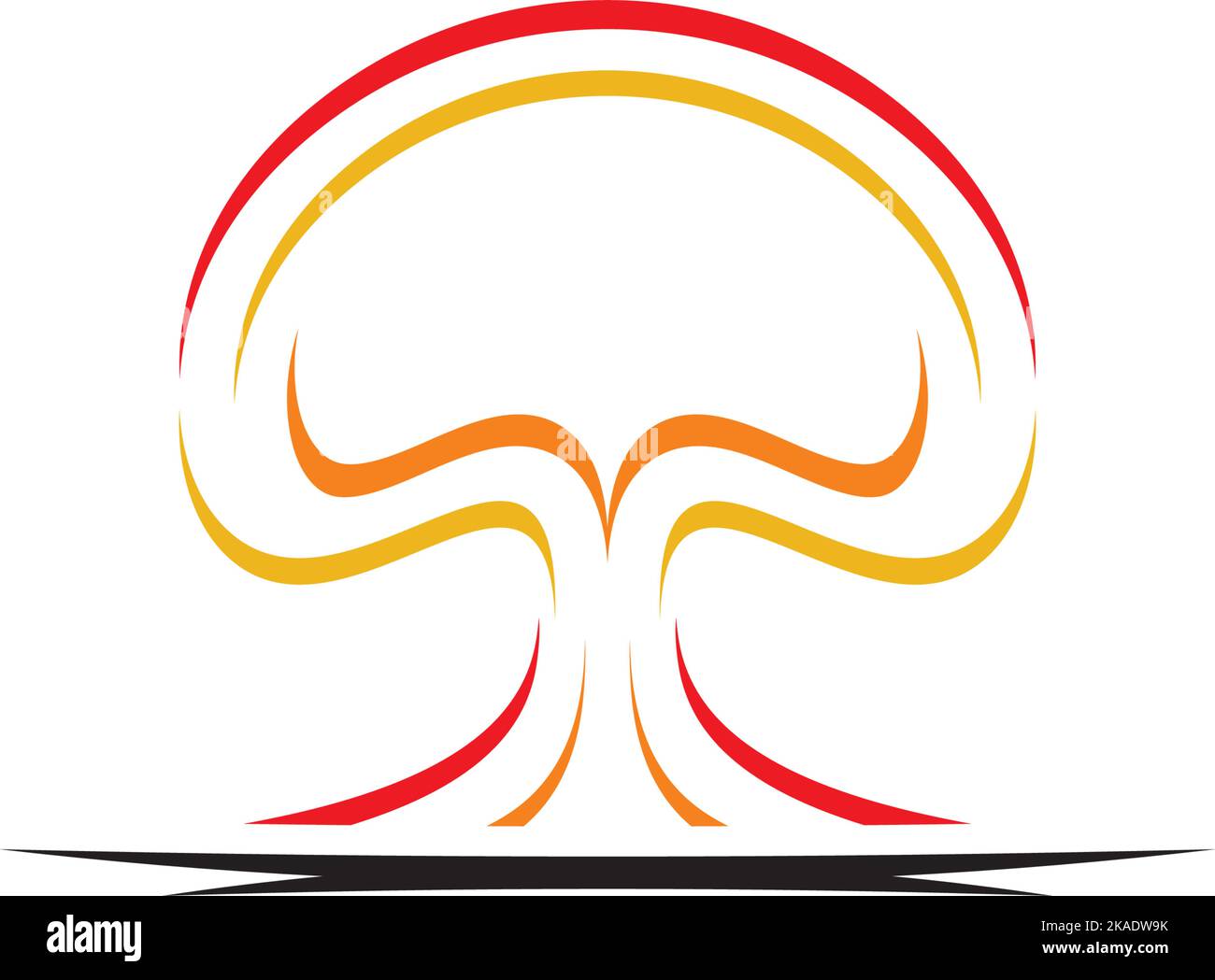 logo de vecteur d'explosion de bombe nucléaire Illustration de Vecteur