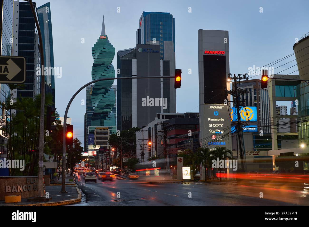 La 50e Rue, la ville de Panama, République de Panama, en Amérique centrale, l'Amérique Banque D'Images