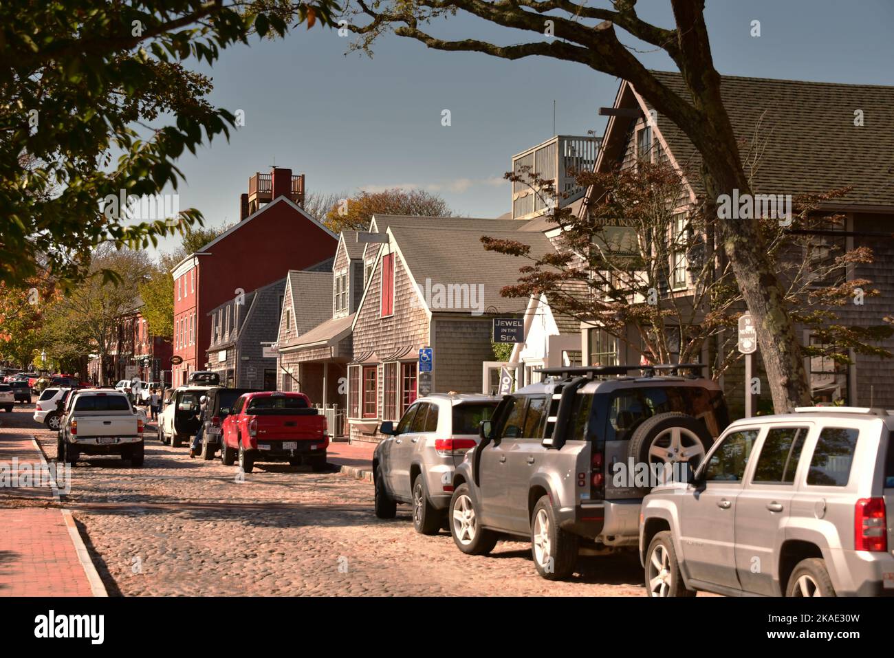 Main Street, Nantucket Island, États-Unis Banque D'Images