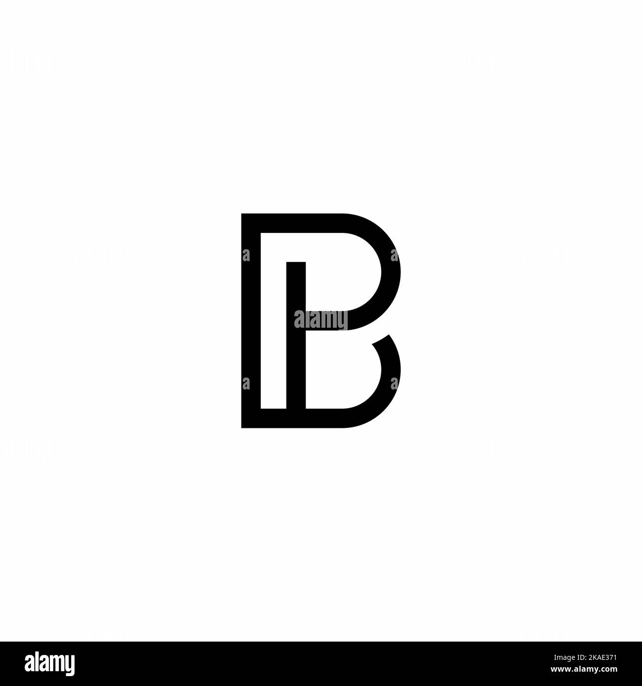 Logo BP, design simple et élégant Illustration de Vecteur