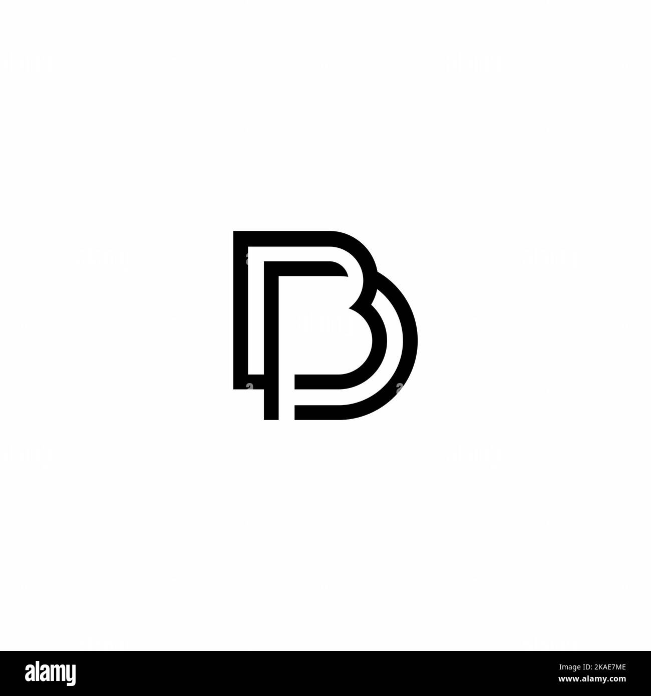 Logo BP, design simple et élégant Illustration de Vecteur