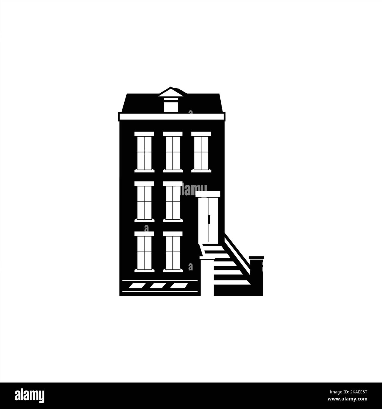 Conception vectorielle d'une silhouette de maison pour clipart ou icône en tant qu'image de support pour les éléments graphiques Illustration de Vecteur