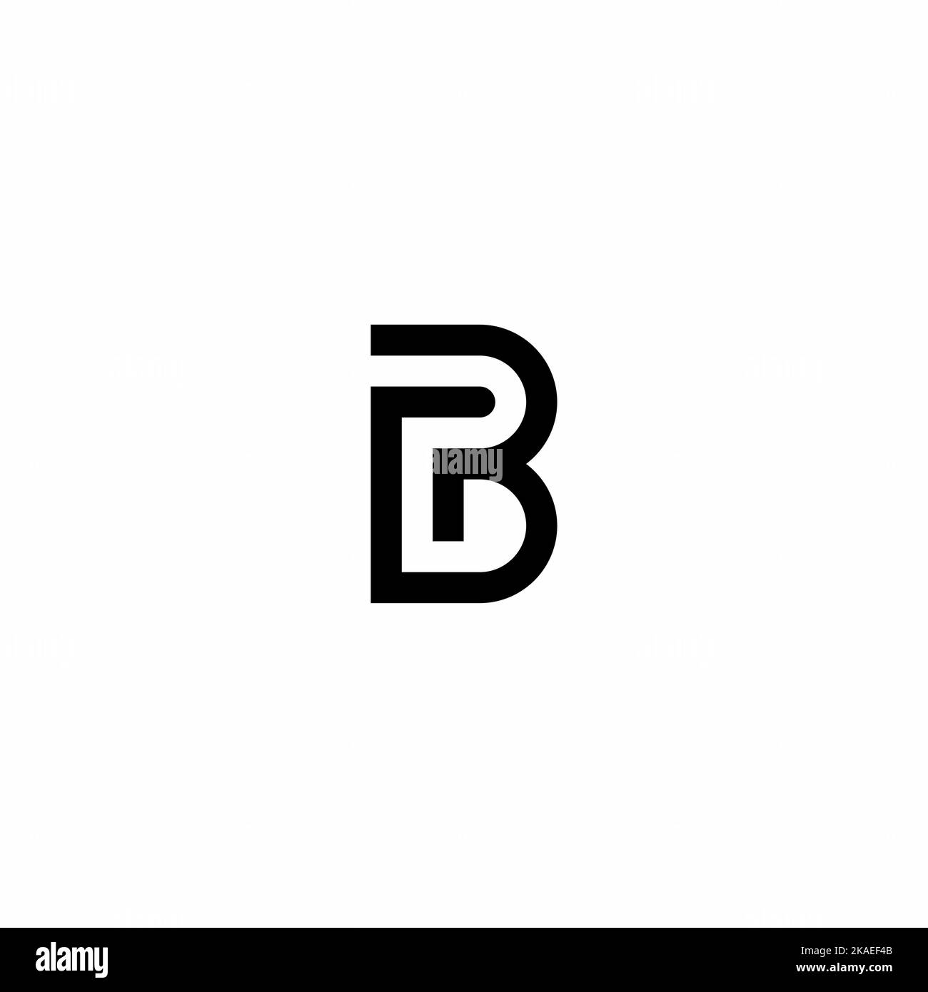 Logo BP, design simple et élégant Illustration de Vecteur