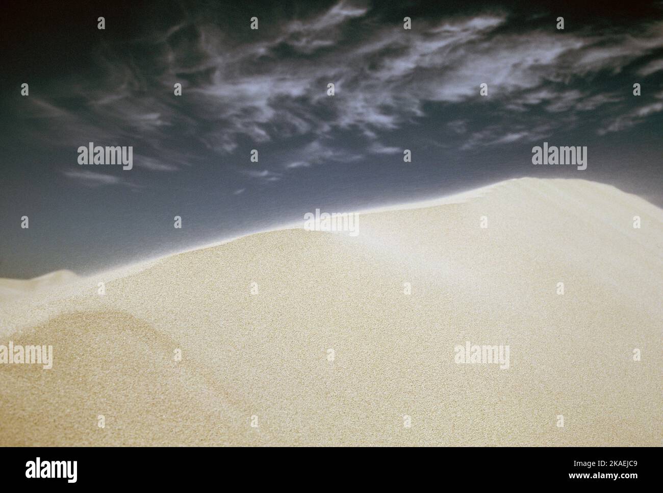 Art photographique Australie occidentale. Dunes de sable de Lancelin. Crête de sable blanc. Banque D'Images