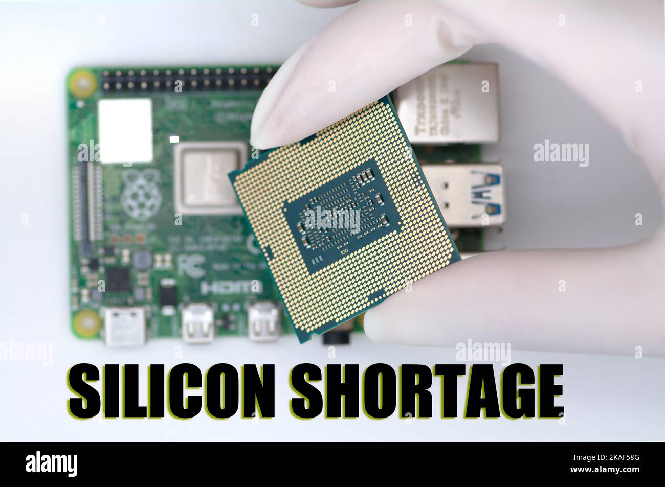 Technologie de carte de circuit imprimé en silicium à micro-puce Banque D'Images