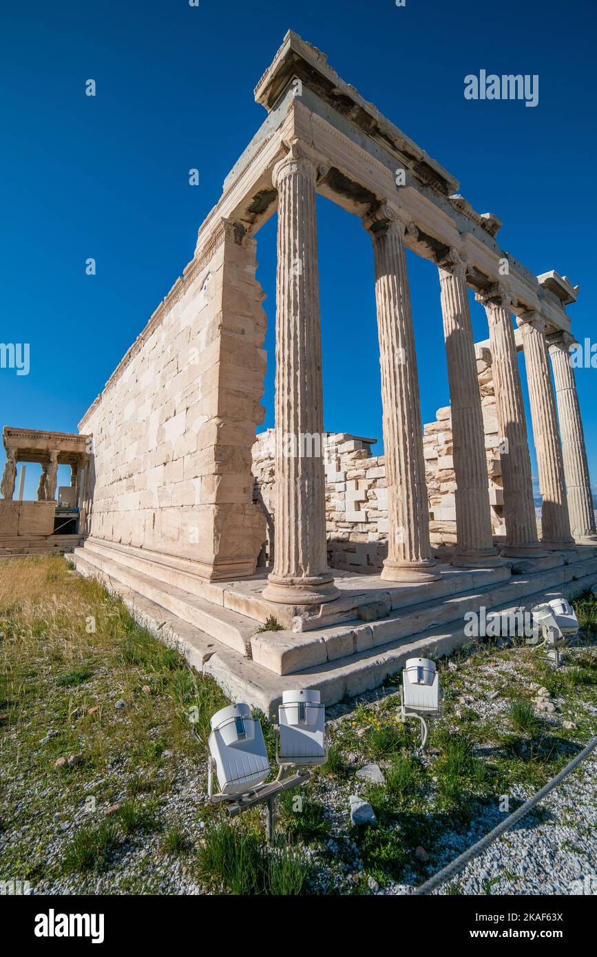 Négatif Photo Stéréo Plaque Grèce – Athènes Acropole Érechthéion – Vers 1900-1939