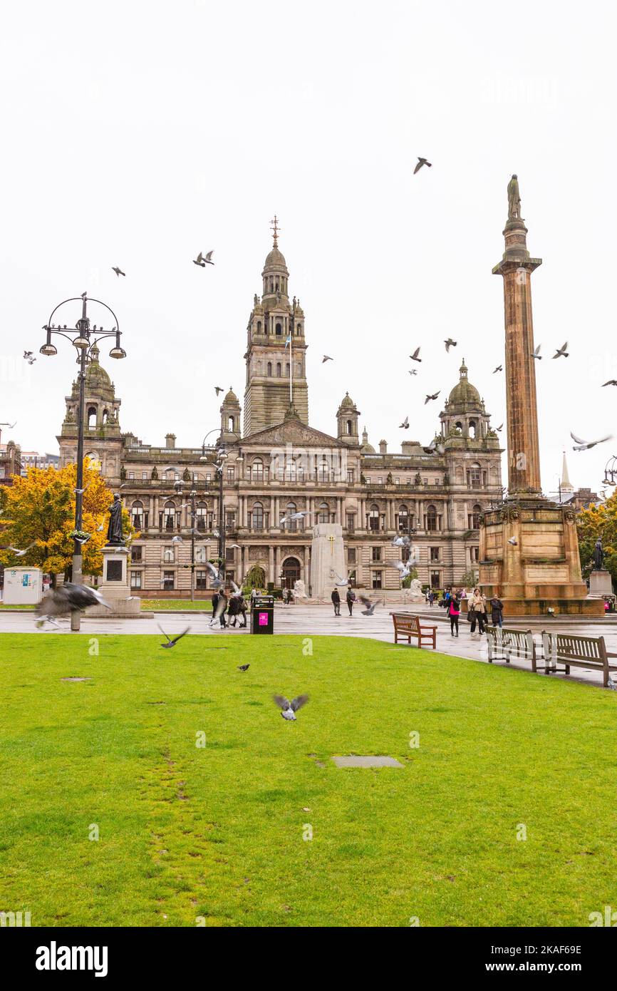 George Square, Glasgow, Écosse, Royaume-Uni. Banque D'Images
