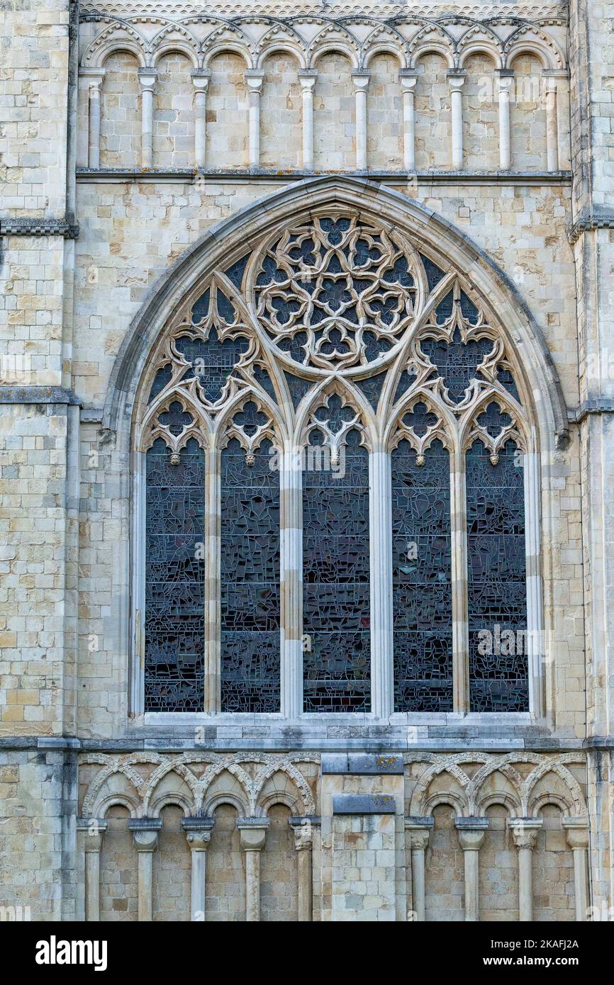 Fenêtre, Cathédrale, Canterbury, Kent, Angleterre, Grande-Bretagne Banque D'Images