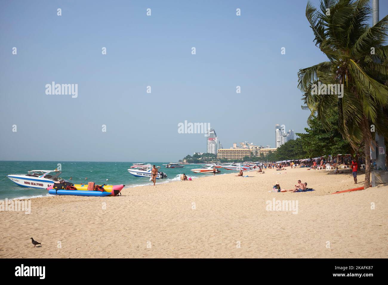 Scène de plage à Pattaya Thaïlande Banque D'Images