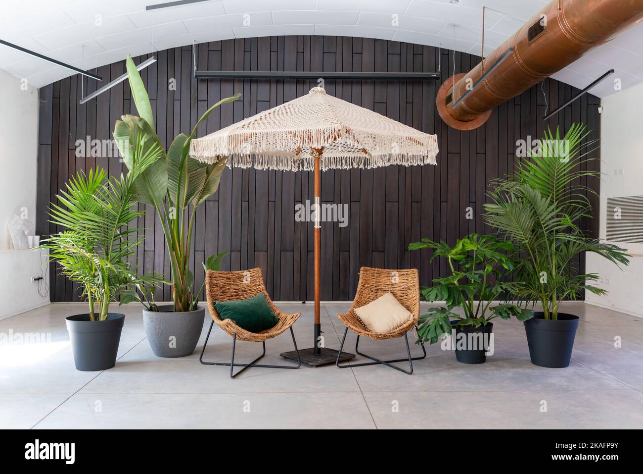 Une décoration intérieure dans une salle d'événements Banque D'Images Une décoration intérieure dans une salle d'événements Banque D'Images