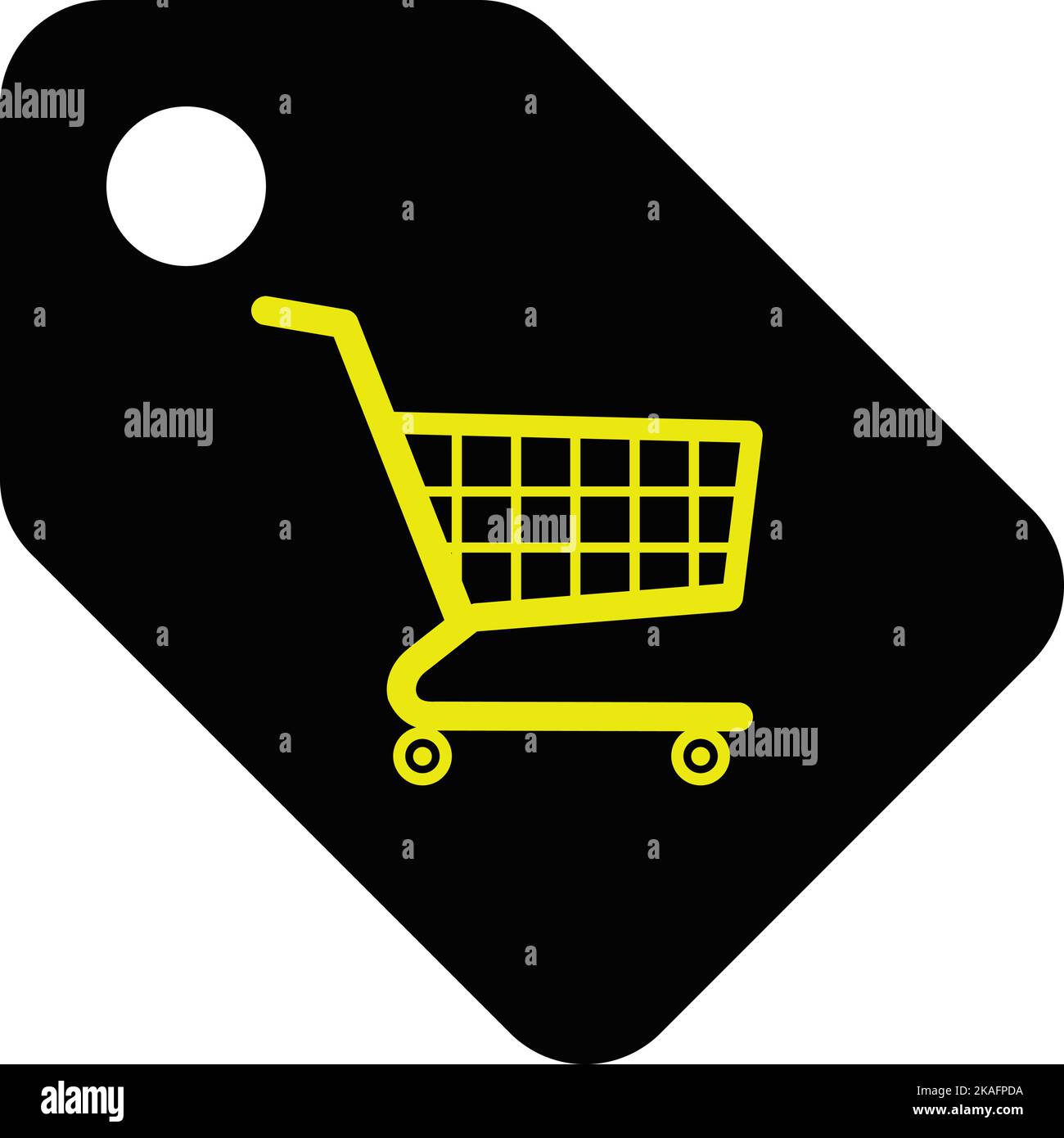 Illustration numérique d'une icône de panier pour les boutiques en ligne Illustration de Vecteur