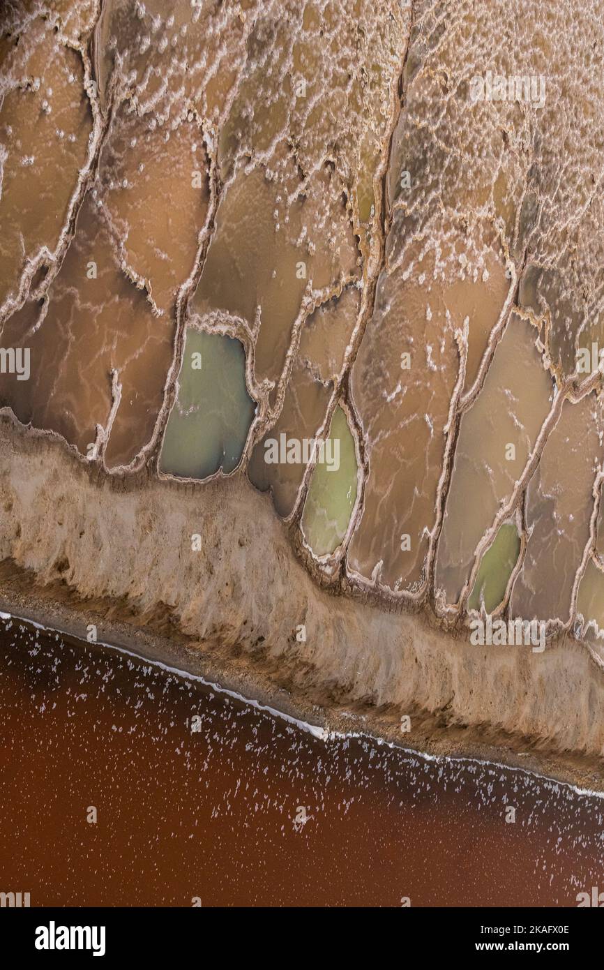 Vue aérienne de la Côte du squelette de Namibie Banque D'Images