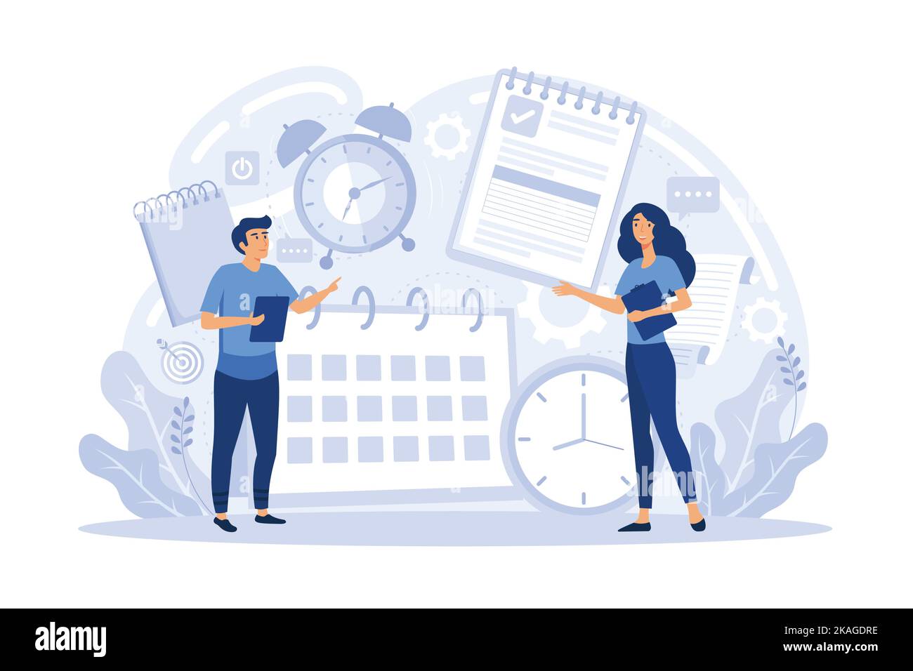 Concept de compétences générales. Les gens d'affaires ou les employés ayant des compétences d'autodiscipline. Gestion du temps. Gestion personnelle, apprentissage de l'autorégulation, auto-orga Illustration de Vecteur