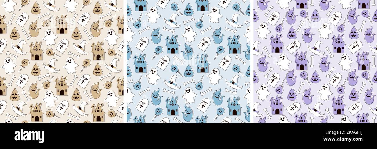 Lot De 24 Feuilles Scrapbooking Halloween - 30x30 Cm, Motifs Citrouille, Fantômes, Double Face