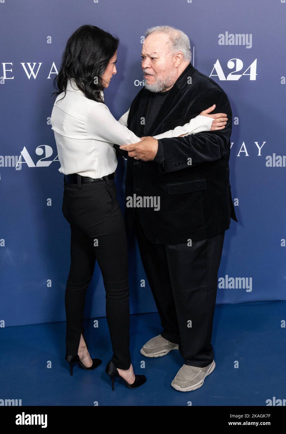 Lila Neugebauer et Stephen McKinley assistent à la projection spéciale de « Causeway » par Apple Original films et A24 au Metrograph on 2 novembre 2022 Banque D'Images